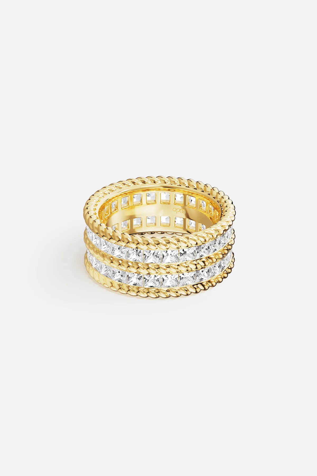 Statement Torsade Pavé Ring - Image 5