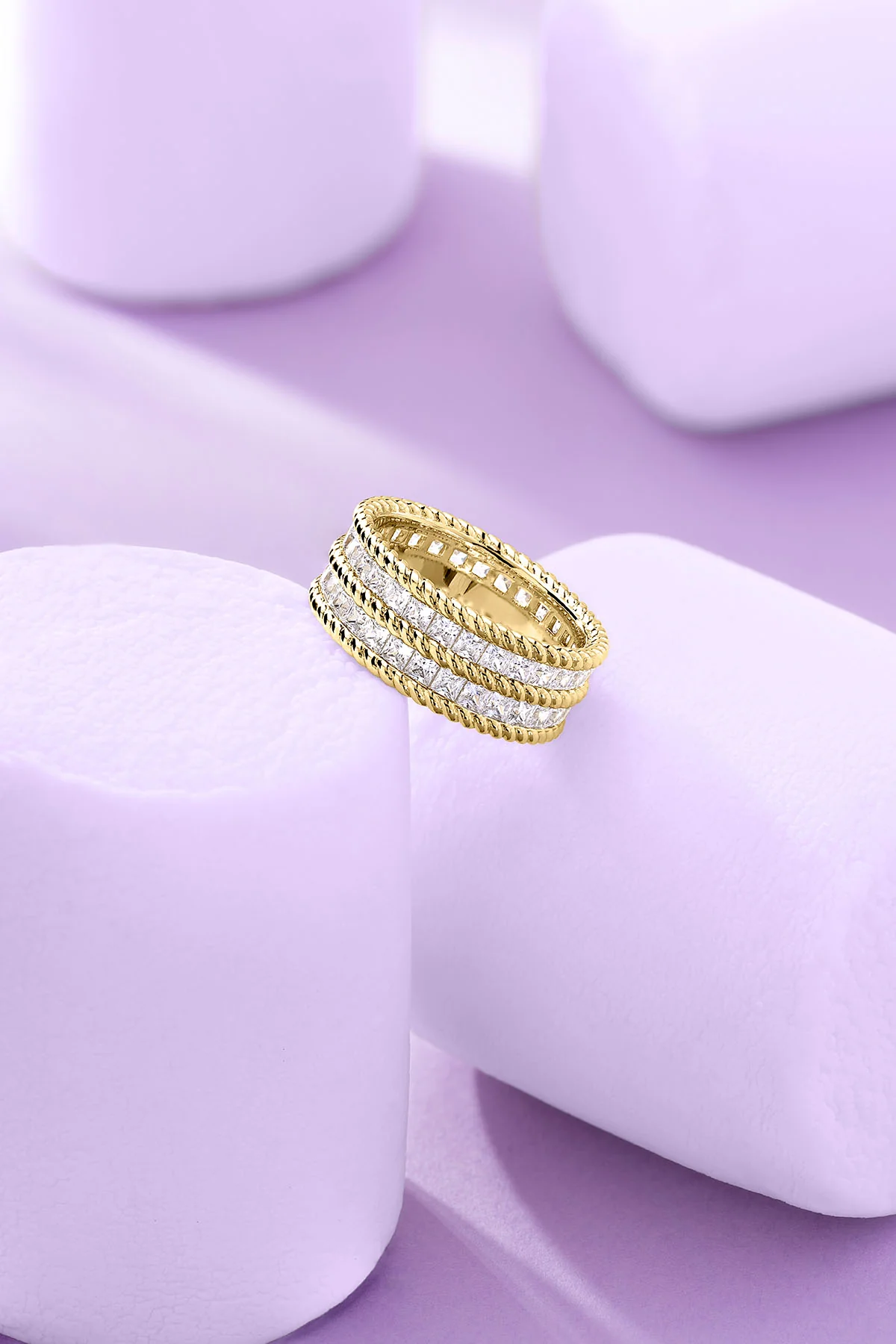 Statement Torsade Pavé Ring - Image 6
